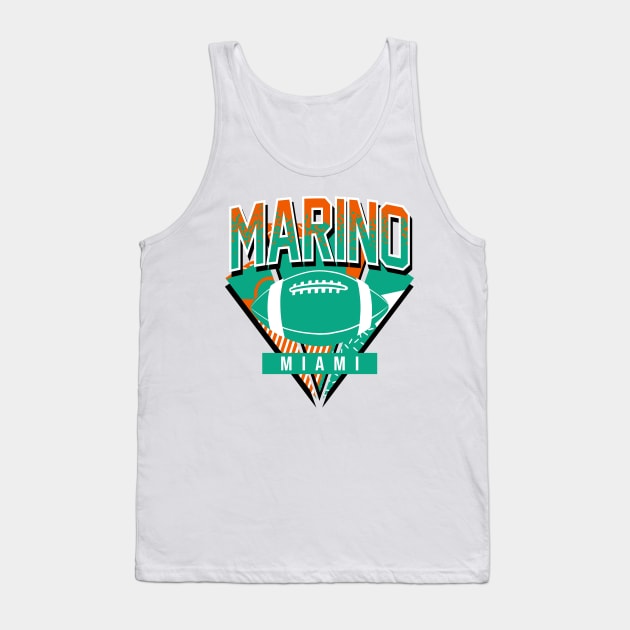 Marino Throwback Miami Football Tank Top by funandgames